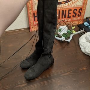 Dark green boots